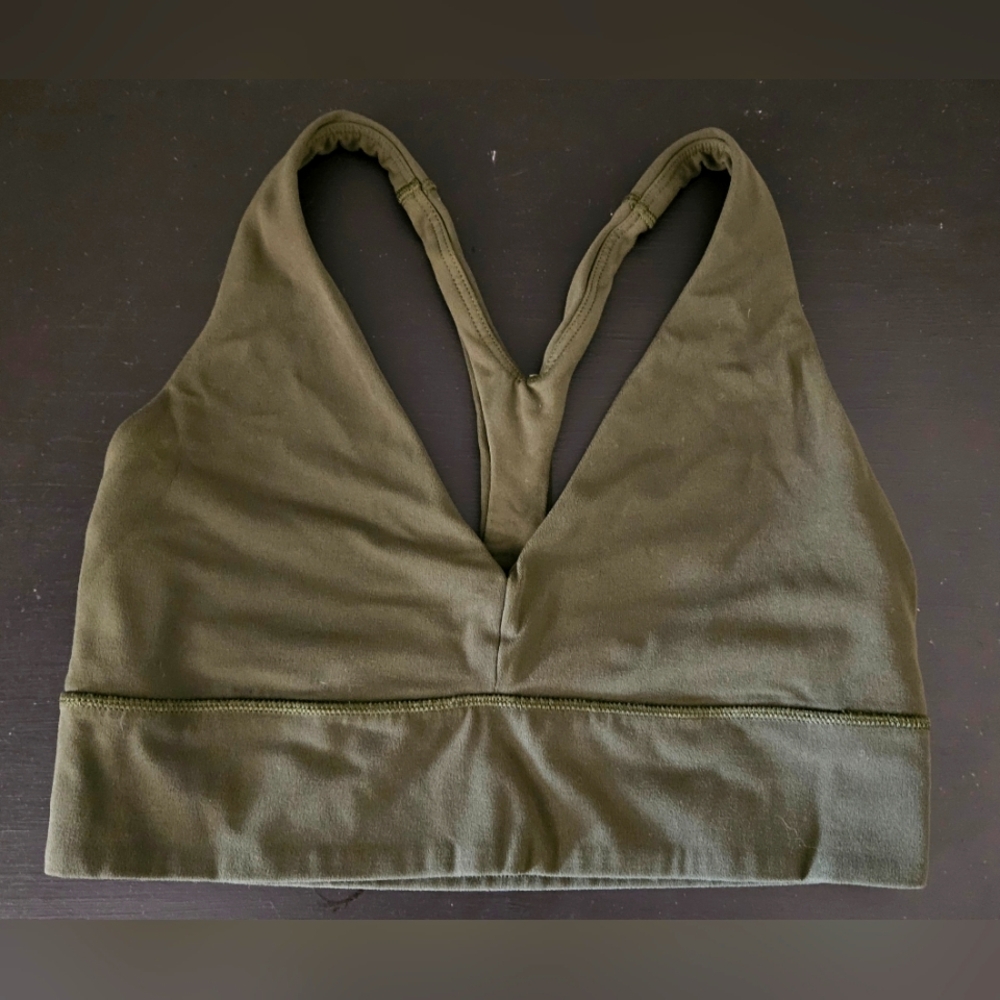 Athleta Olive Green Women's Sports Bra